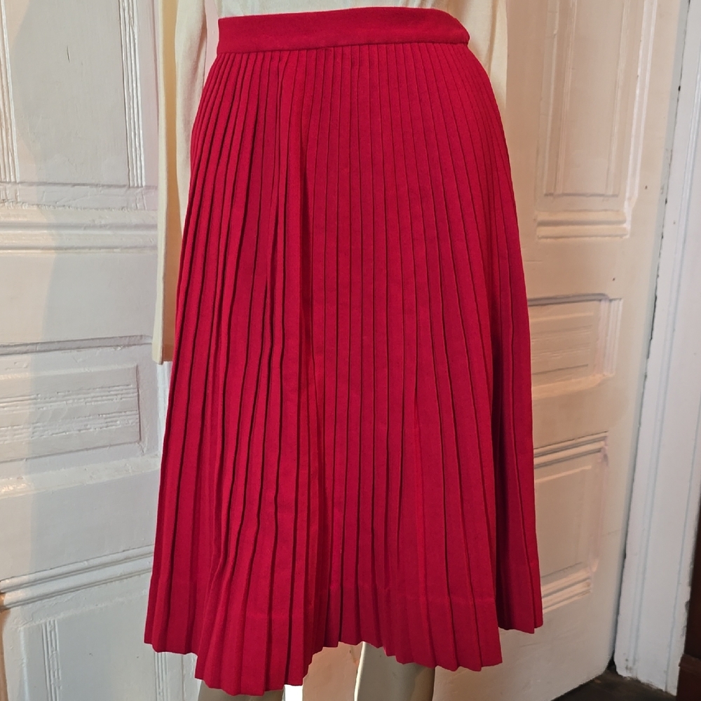 Wool Vintage Pleated Skirt